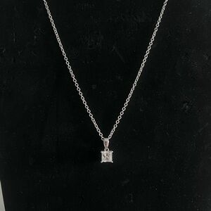 NWT Diamonique Princess 0.75ct Diamond Pendant